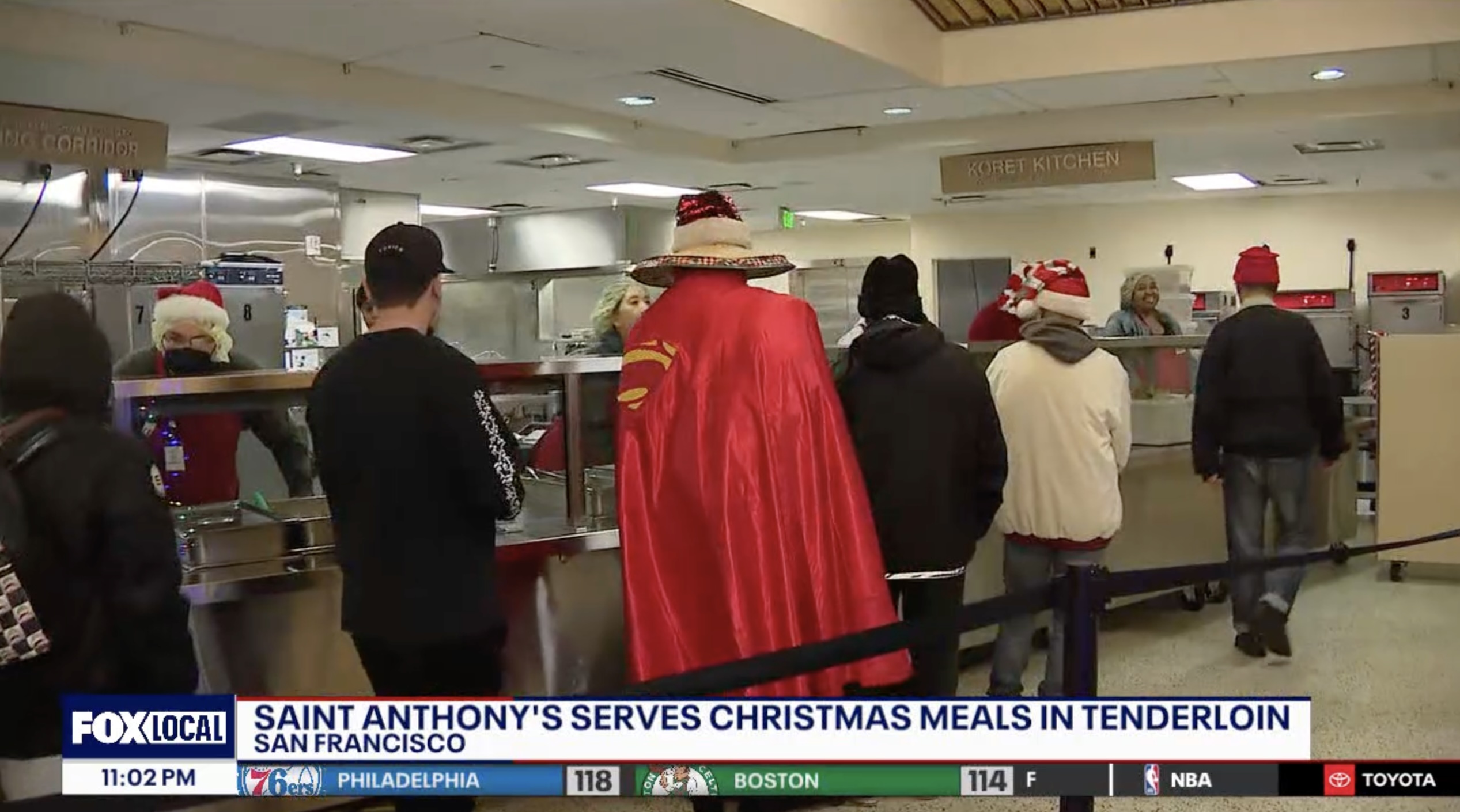 KTVU Fox 2 News: St. Anthony’s Serves Christmas Meals